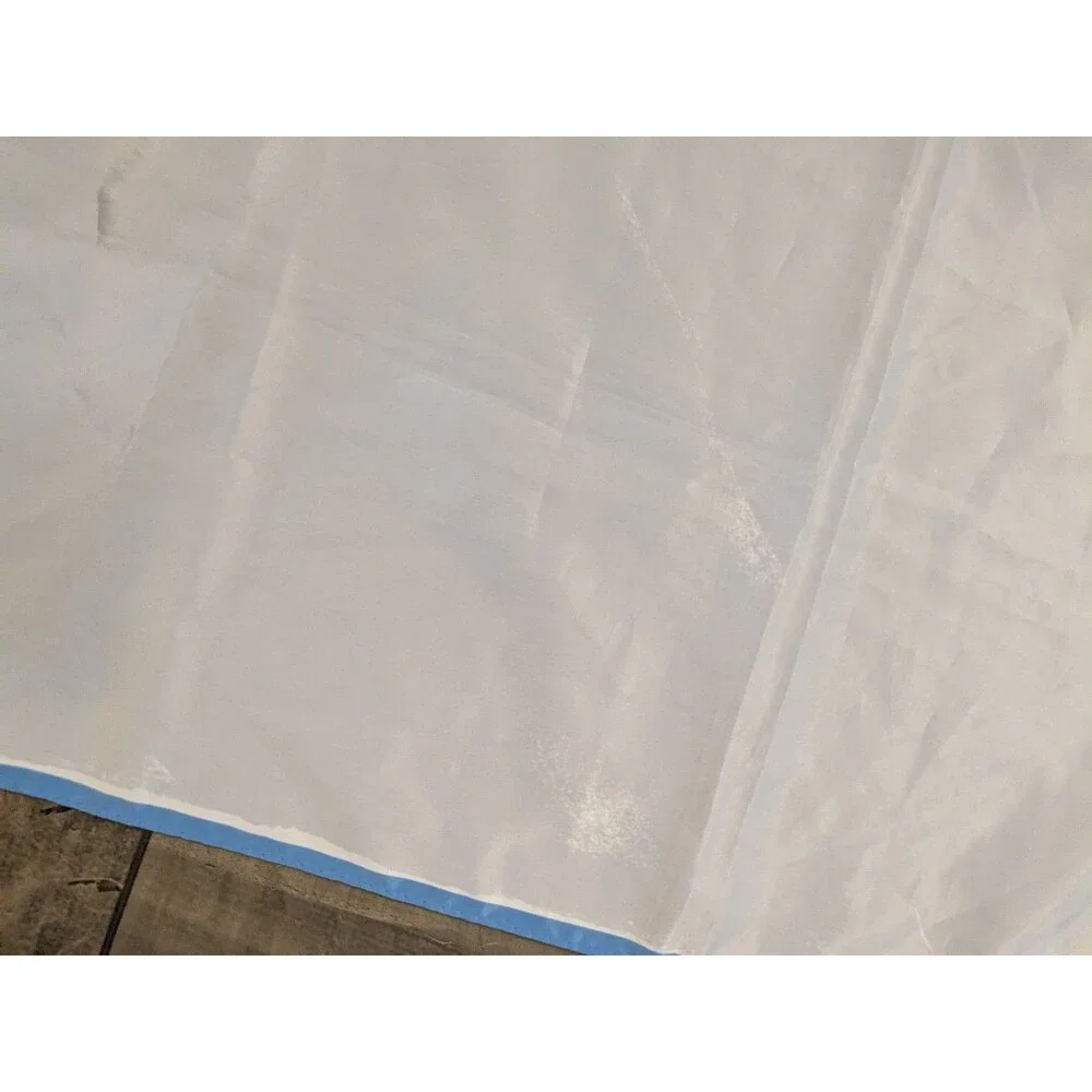Vintage Vera Neumann 70s Satin Scarf Blue Floral Square Signed
